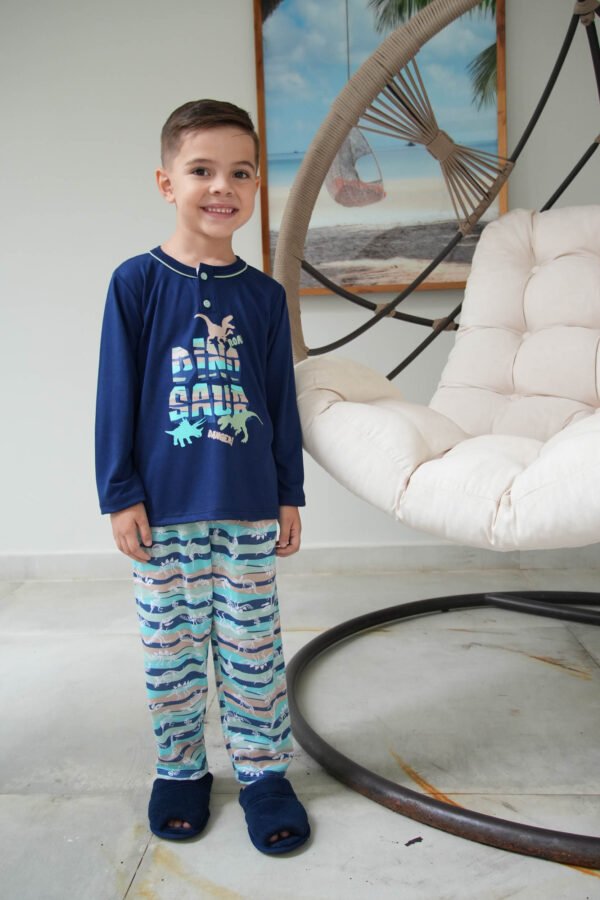 Pijama Infantil Longo Masculino Malha PV