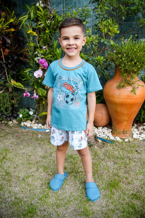 Pijama Infantil Masculino Malha 100% Algodão