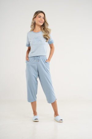 Pijama Pescador Malha algodão Com Poliéster