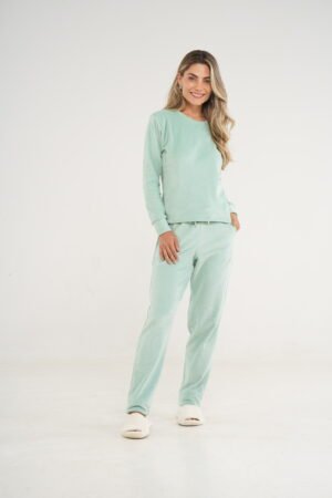 Pijama Longo Plush Canelado