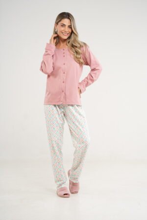 Pijama Longo Moletinho Aberto