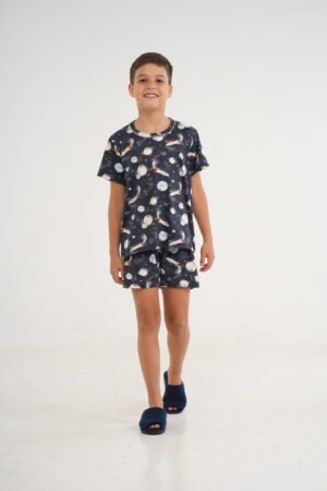 Pijama Infantil Masculino Malha Suede