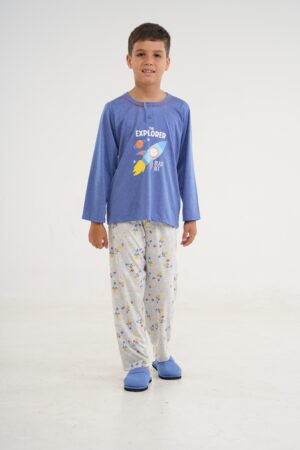 Pijama Infantil Longo Masculino Malha PV
