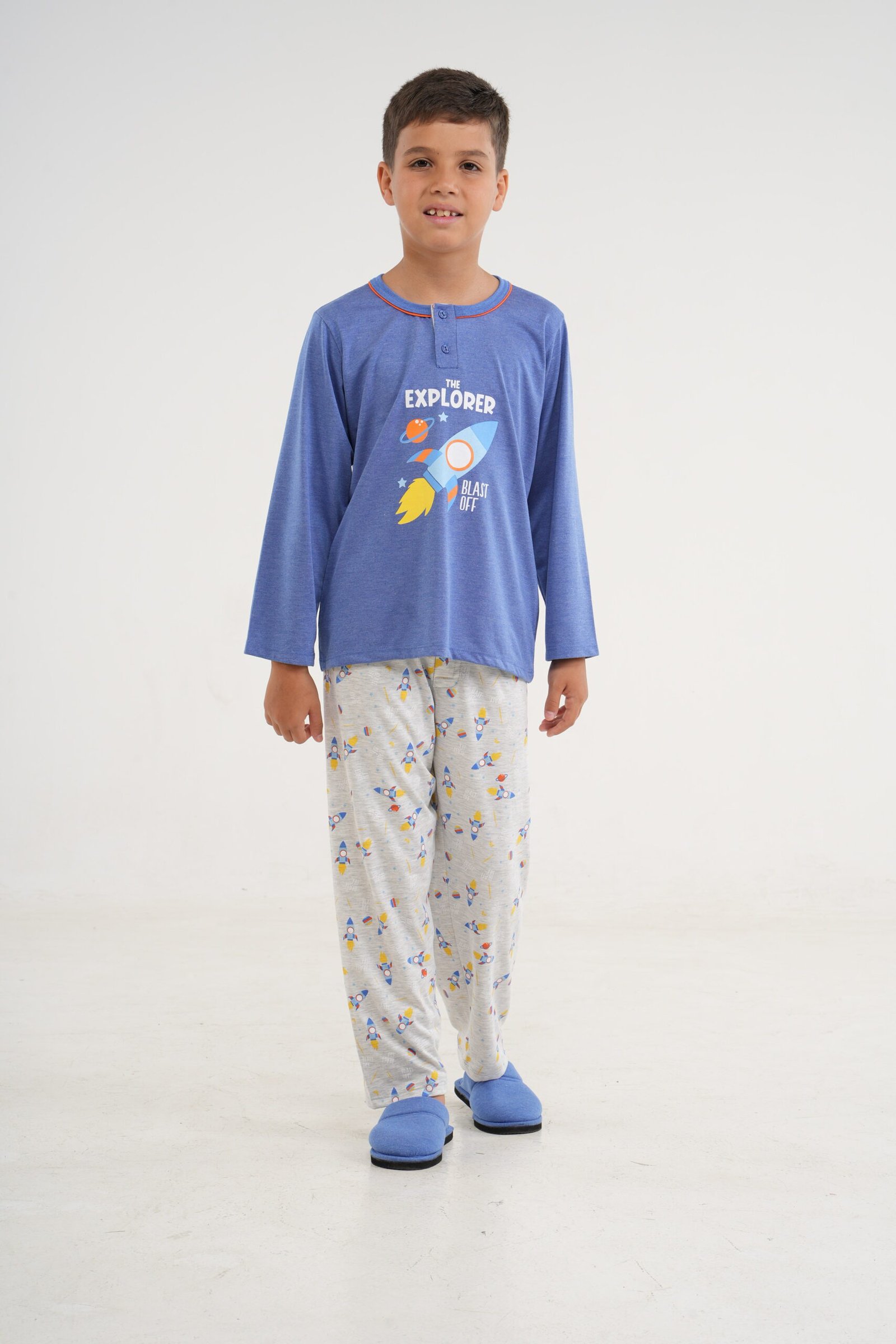 Pijama Infantil Longo Masculino Malha PV