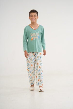 Pijama Infantil Longo Masculino Malha 100% Algodão