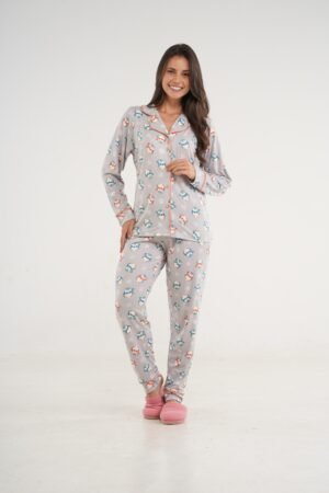 Pijama Americano Malha Suede